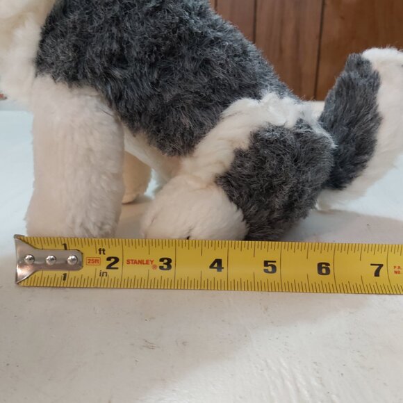 10 Inch Siberian Husky Stuffed Plush Toy Blue Eyes Puppy Dog - Picture 6 of 8